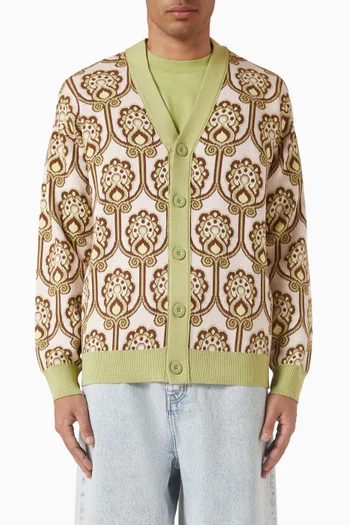 Tapisserie Florale Cardigan in Cotton