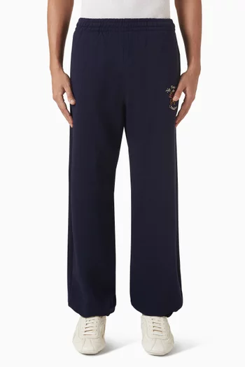 Sweatpants Slogan Rose in Cotton Fleece