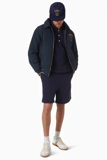 Slogan Rose Polo Shirt in Cotton