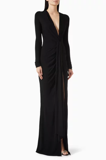 Drape Maxi Dress in Jersey