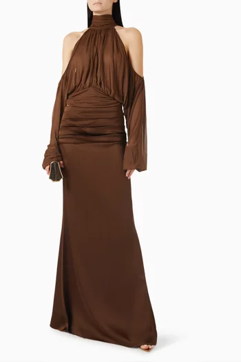 تنورة طويلة بكشكش