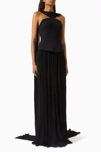 Bade Gown in Crepe & Chiffon