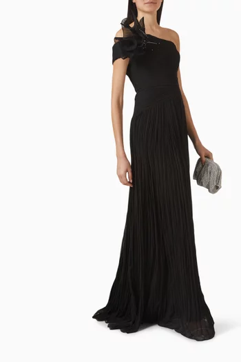 Luetta Gown in Crepe & Chiffon