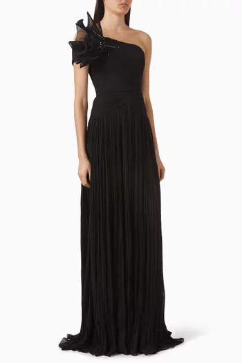 Luetta Gown in Crepe & Chiffon