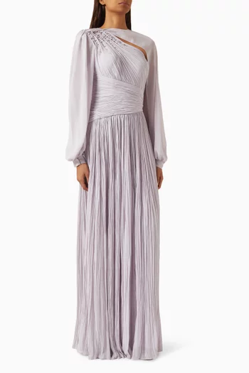 فستان كادينسيا كريب وشيفون