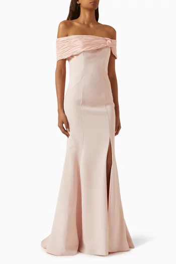 Elvea Gown in Dorsay Crepe & Organza