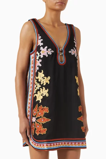 فستان مونلايت مزين بتطريزات مزيج فيسكوز