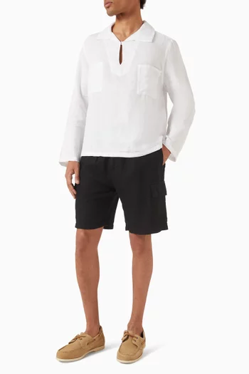 شورت برمودا بجيوب كارغو كتان