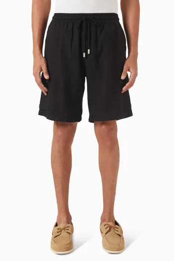 شورت برمودا بجيوب كارغو كتان