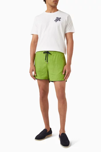 تي شيرت مطرز بسلحفاة كبيرة الحجم قطن عضوي