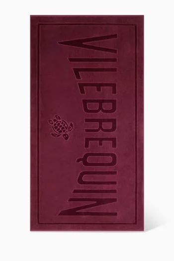 منشفة شاطئ بلون سادة قطن عضوي