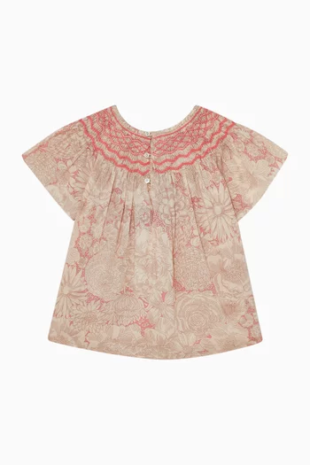 بلوزة بنقشة زهور