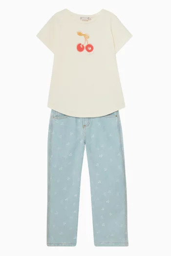 Aada Cherry Print T-shirt in Cotton