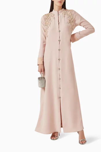 قفطان مزين بنقشة زهور