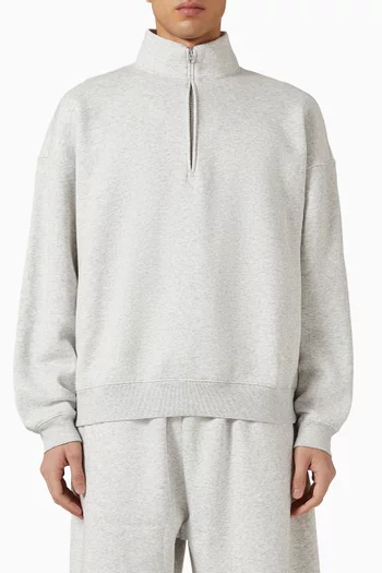 Half-zip Sweatshirt in Cotton-fleece