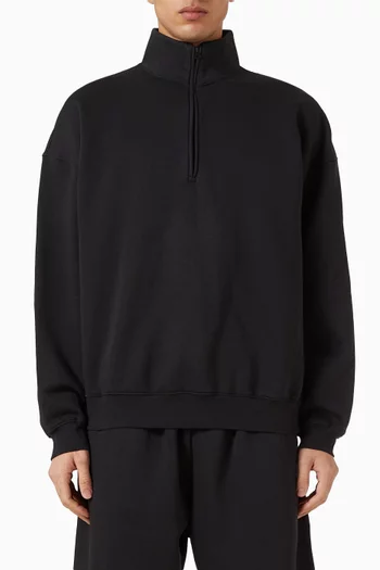 Half-zip Sweatshirt in Cotton-fleece