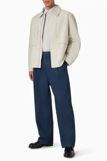 Pleated Pants in Denim