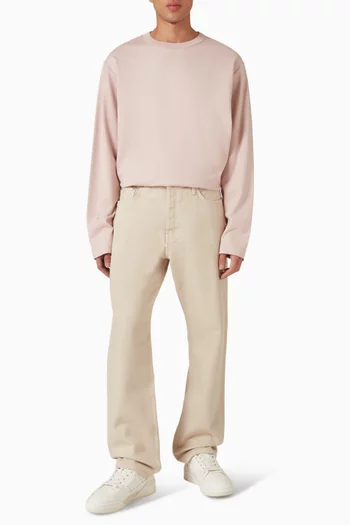 تي شيرت جيرسيه متشابك بقصة فضفاضة