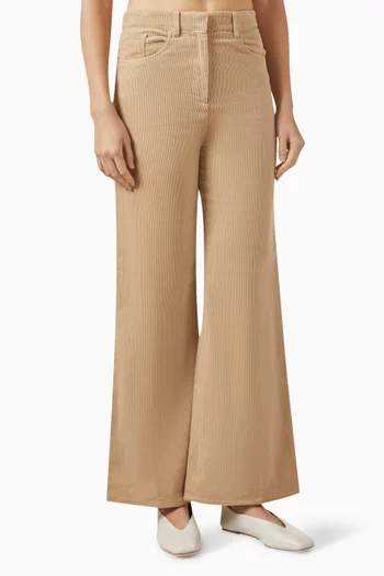 Straight-fit Pants in Corduroy