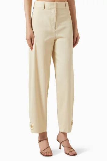 Barrel-leg Utility Pants in Cotton-twill