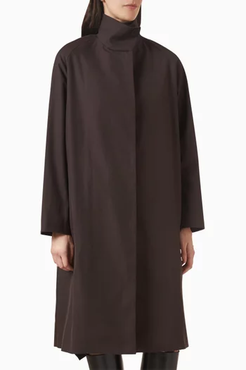 Funnel-neck Oversized Coat