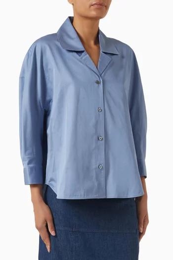 قميص قطن بقصة منحوتة