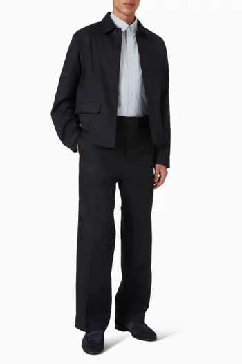 Relaxed-fit Straight-leg Pants in Cotton-linen