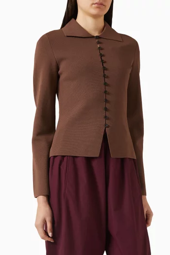 Button Collared Cardigan