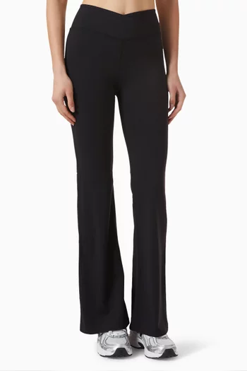 بنطال بقصة واسعة وخصر مرتفع بتصميم ملفوف دايفليكس