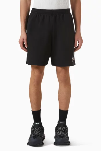 Typo Arabic Logo Shorts in Dry Fleece