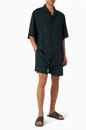 BB Twist Pyjama Shorts in Silk Jacquard