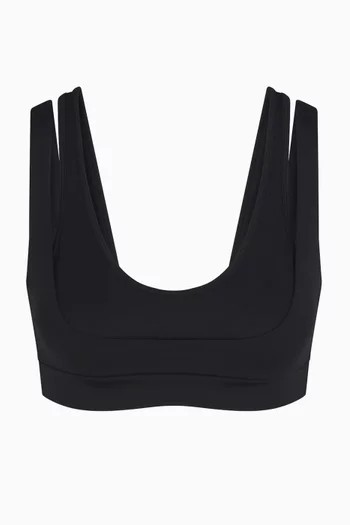 Matte Double Strap Scoop Bra