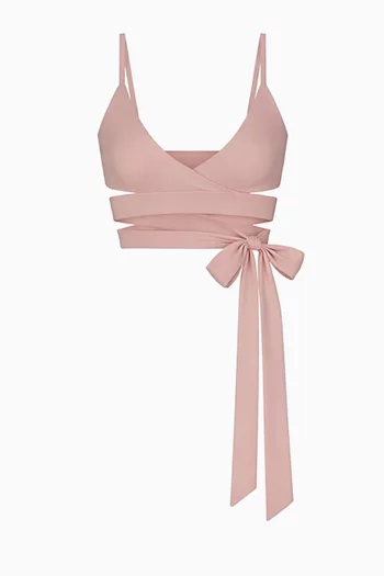 Matte Wrap Front Bra