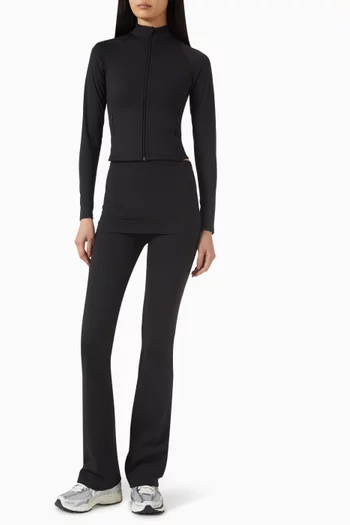 Matte Mock Neck Full Zip Jacket