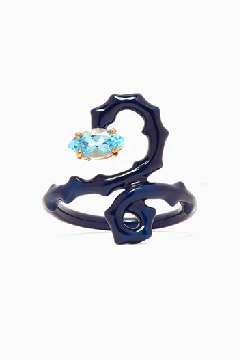 خاتم بيبي سباين مطلي بالمينا ذهب عيار 9