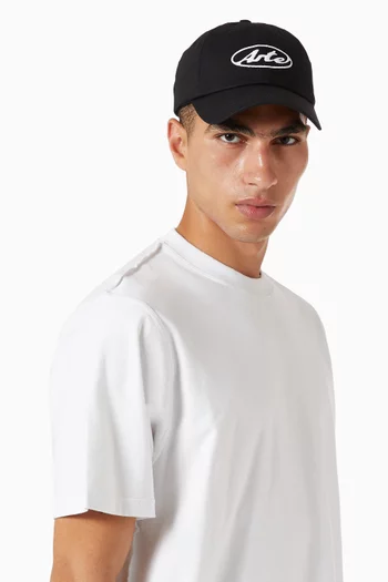 كاب بشعار الماركة بتصميم مستدير قطن