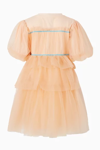 فستان أنجلينا طويل بعقدة تول