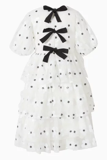 فستان مينا بنقشة منقطة