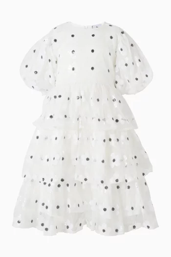 فستان مينا بنقشة منقطة