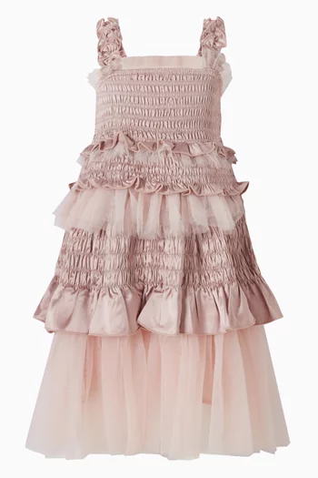 Xenia Ruffled Smocked Dress