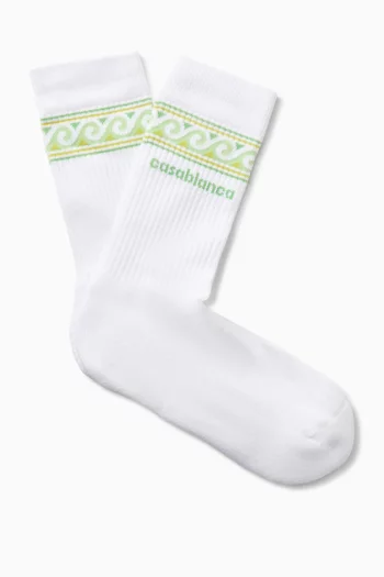 Monogram Socks in Knit