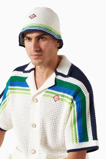 Striped Beanie in Crochet