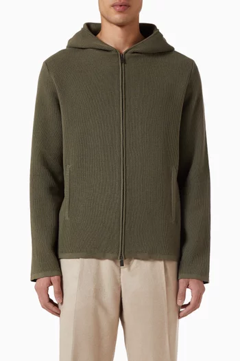 جاكيت بسحّاب نسيج متشابك