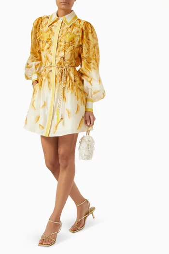 فستان باذرز قصير منفوخ حرير أورجانزا