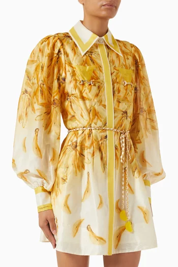 فستان باذرز قصير منفوخ حرير أورجانزا