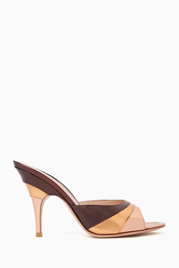 حذاء مفتوح ماريا بكعب 95 مم جلد