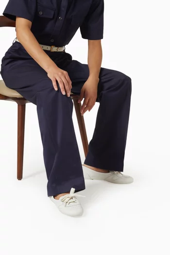 حذاء باليرينا فولت بكعب مسطح جلد نابا