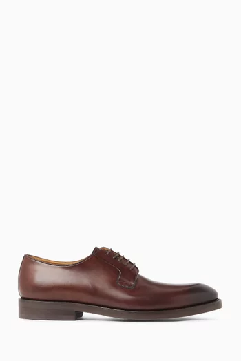 Lanai Lace-up Derby Shoes in Leather