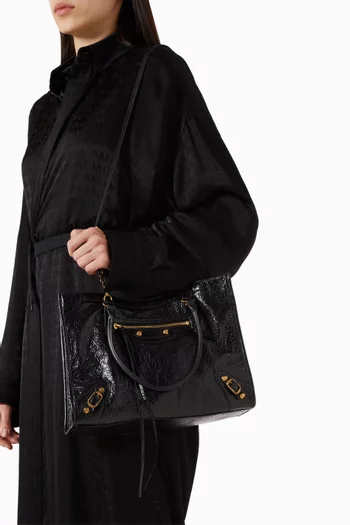 حقيبة يد لو سيتي صغيرة جلد ماعز أرينا