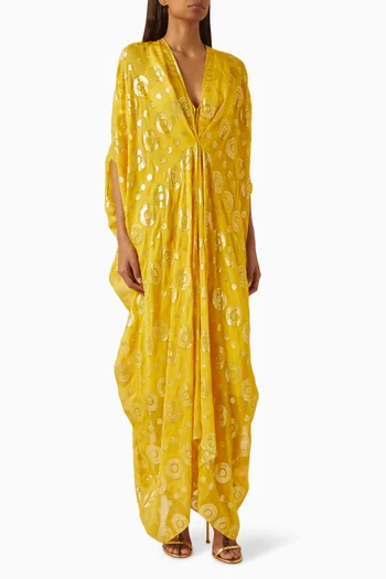 فستان افانتي بنقشة هندسية